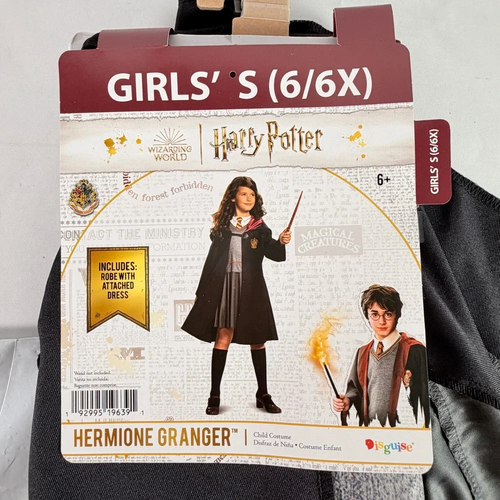 Harry Potter Hermione Granger Costume Dress Girls Size S 6 6X Disguise NWT